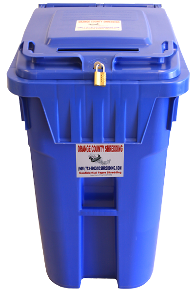 Blue 96 Gallon Security Container