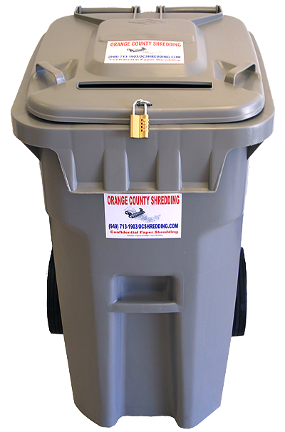 Grey 64 Gallon Security Container